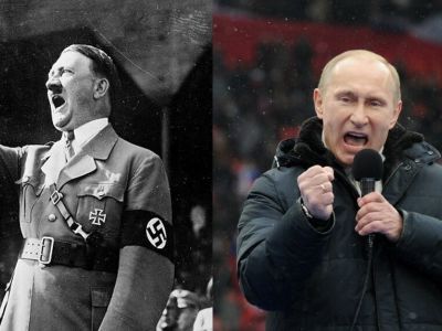 Гитлер и Путин: манеры одни. Фото: ok.ru Гитлер и Путин: манеры одни. Фото: ok.ru
