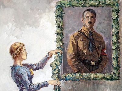 Фрагмент эскиза картины "Уважение к Гитлеру". Автор: Альберт Райх. Источник: commons.wikimedia.org Фрагмент эскиза картины "Уважение к Гитлеру". Автор: Альберт Райх. Источник: commons.wikimedia.org